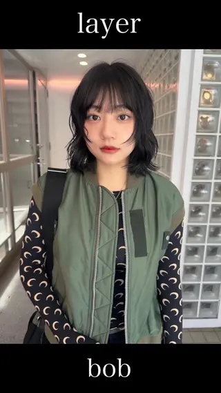 ショート ボブ/似合わせ レイヤーcocomoのヘアスタイル