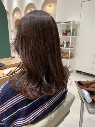 セミロング カラー ヘアアレンジ afrodite 〈京橋〉Riyuのヘアスタイル