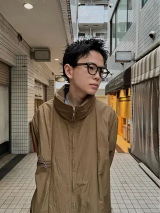 ショート カラー パーマ メンズ スパイキーショート/ メンズヘア/hugeのヘアスタイル