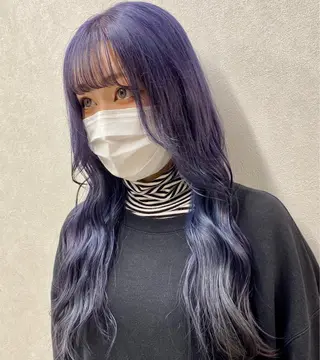 セミロング カラー 難波/心斎橋/ボブ/ 髪質改善/ハイトーンのヘアスタイル