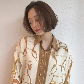 ミディアム カラー ✨艶ブリーチカラー ✨四ノ宮裕己のヘアスタイル