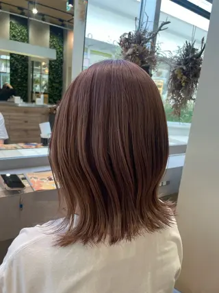 ミディアム カラー 原 萌香のヘアスタイル