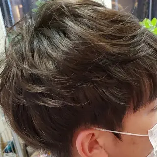 ショート パーマ メンズ La ciel両国 岩船のヘアスタイル