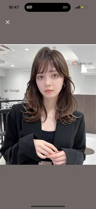 ミディアム 🎀 うる艶透明感 カラー / 錦糸町のヘアスタイル