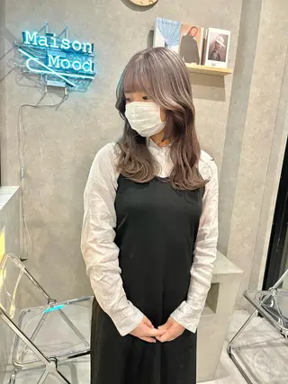 セミロング カラー mood tatemachiのヘアスタイル