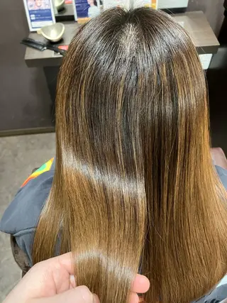 セミロング カラー 小池 穂果/ 府中のヘアスタイル