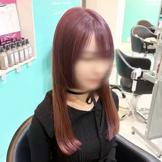 セミロング カラー Natsuki‎🤍 透明感×艶カラー🫧のヘアスタイル