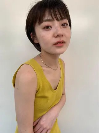 ショート カラー パーマ CEINE【セーヌ】 三軒茶屋のヘアスタイル