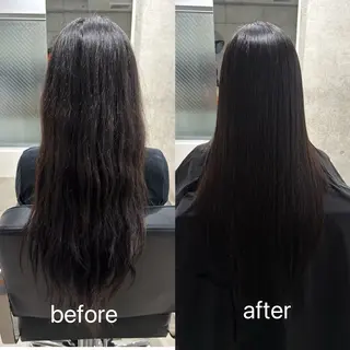 ロング 縮毛矯正 みさきのヘアスタイル