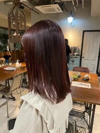 セミロング カラー ヘアアレンジ 🌿透明感/レイヤー 🌿TATSUKIのヘアスタイル