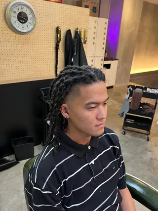 ミディアム パーマ ヘアアレンジ メンズ FRANK'S BARBER WEST TOKYO. 吉祥寺所属・Berbar Ryuのヘアスタイル