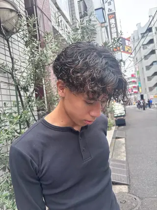 パーマ メンズ ボブ/メンズ/パーマ /Tamakiのヘアスタイル