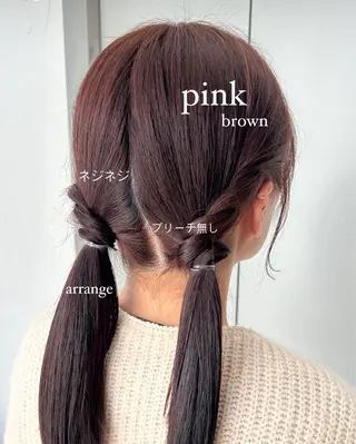 セミロング カラー ヘアアレンジ monaヘアアレンジ 🎀/お呼ばれのヘアスタイル