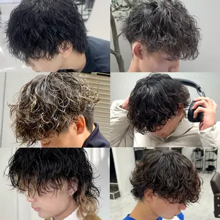 パーマ メンズ ニュアンス/フェザー /ウルフ/伶馬のヘアスタイル