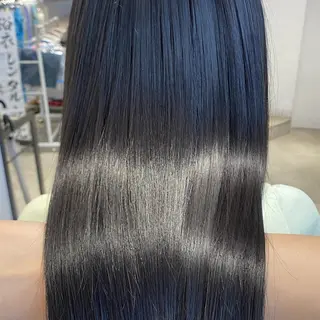 ロング カラー 酸性ストレート・ メンズ  三原 楊子のヘアスタイル