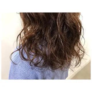 セミロング 暖色カラー🍊 ボブ🌿顔周りcutのヘアスタイル