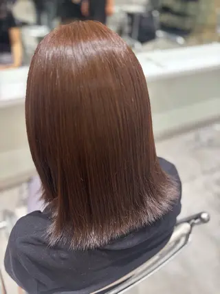 ミディアム カラー 春妃🌷.*うる艶 カラー𝜗𝜚銀座のヘアスタイル