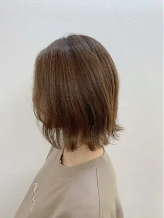 ミディアム カラー 菅沼 まみのヘアスタイル