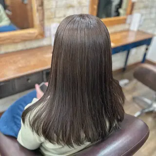 セミロング カラー 小顔似合わせカット ┊︎＊AYANO＊のヘアスタイル