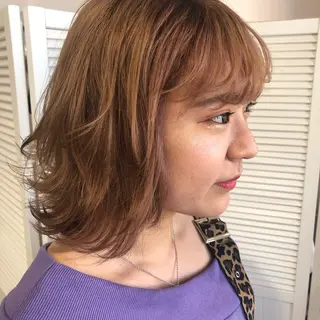 ショート カラー なつき/艶ピンク/ girly hairのヘアスタイル