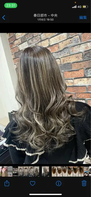 セミロング カラー ヘアアレンジ 🍑🧋ハイトーン 暖色カラーlucaのヘアスタイル