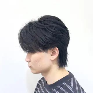 ミディアム パーマ メンズ メンズ/心斎橋 /韓流/藤本理希のヘアスタイル