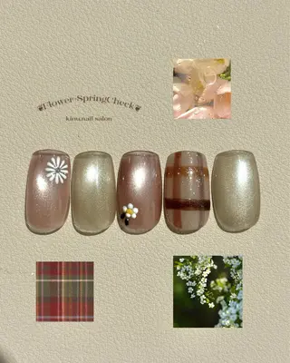 ネイル nozomi 🐏手描きニュアンスのネイルデザイン