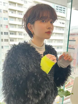 ショート パーマ レイヤー/似合わせ TAKUYAのヘアスタイル
