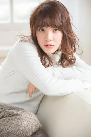 ミディアム カラー パーマ ヘアアレンジ Alushe艶髪・ 髪質改善のヘアスタイル