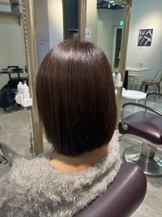 ショート カラー フェザーパーマ🌙 毛流れ yuzukiのヘアスタイル