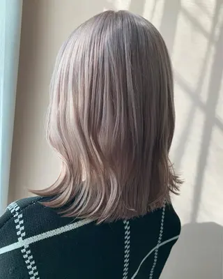 ミディアム カラー hub hair レイヤー/透明感のヘアスタイル