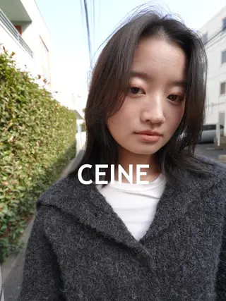 ミディアム カラー パーマ CEINE OURのヘアスタイル