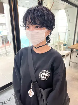 ショート パーマ 千葉 郁也のヘアスタイル