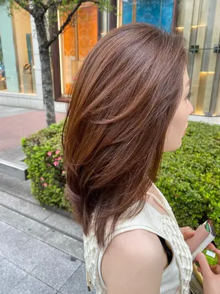 セミロング pour.所属・中崎町pour. 小柴　楽士のヘアスタイル