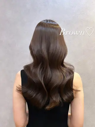 セミロング カラー パーマ ヘアアレンジ 🩷韓国ヘア/ヨシン モリ🩷Maikaのヘアスタイル