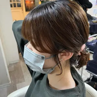 セミロング カラー カラー特化美容師 なかもと たつひろのヘアスタイル