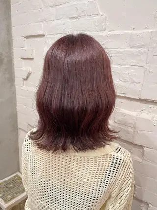 ミディアム 【ピンク/韓国ヘア/ ヘアセット】亜海のヘアスタイル