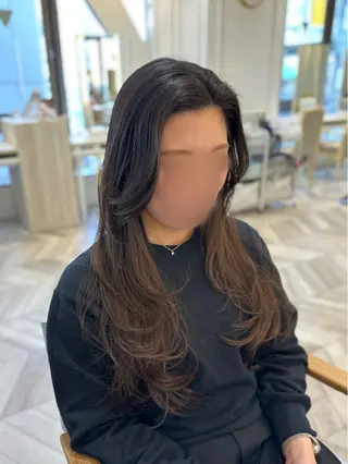 ロング 韓国ヘア 🇰🇷 RUKA 🩵🤍のヘアスタイル