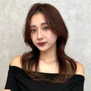 ロング カラー レイヤー🤍 ベージュ🤍　聖奈のヘアスタイル