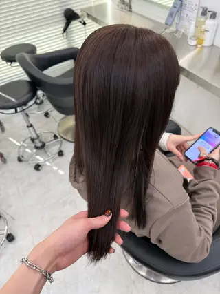 ロング カラー 中韓レイヤー/ ブラウン🤎はやとのヘアスタイル