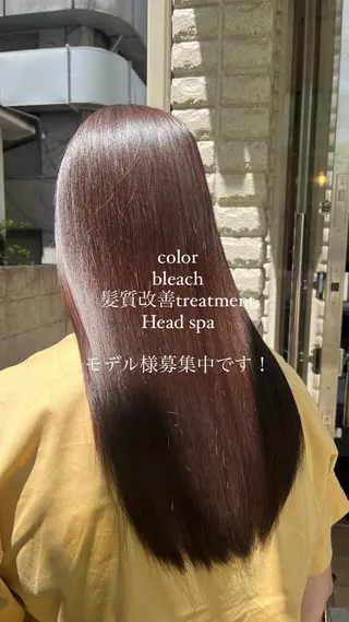 セミロング カラー ere 代々木公園所属・みほ/ニュアンス/ モード/艶カラーのヘアスタイル