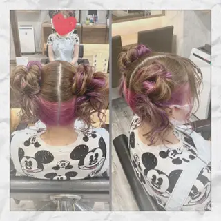 セミロング ヘアアレンジ ヘアセット/着付け 𓇼 松本 夏美𓇼のヘアスタイル