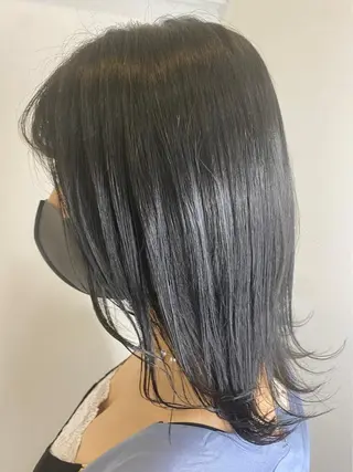 セミロング カラー リルウヘアー 天王寺のヘアスタイル