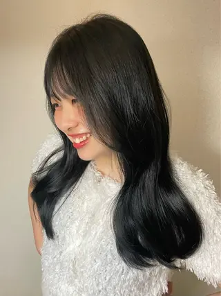 ロング カラー shiomi H TARUMI森彩華のヘアスタイル