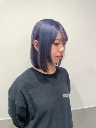 ミディアム GO TODAY SHAiRE SALON 原宿本店所属・REINA/ブリーチ /ハイトーン/原宿のヘアスタイル