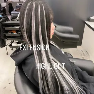 ロング カラー エクステ🩵ブリーチ 韓国ヘア🩵KAEのヘアスタイル