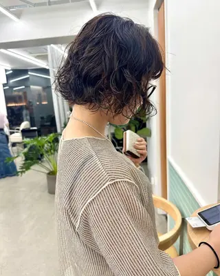 ショート パーマ ボブ/レイヤー/ケア パーマ/リュウタのヘアスタイル