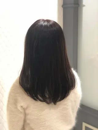 セミロング 難しい髪質の縮毛矯正 高岡/射水/髪質改善のヘアスタイル