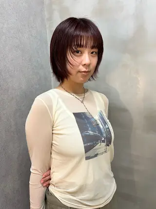 カラー yuumi/大濠🪷 レイヤー/ハイトーンのヘアスタイル