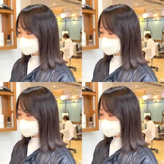 ミディアム カラー 大人可愛い透明感🌟 小顔・韓国髪🌟野中のヘアスタイル